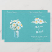 ホワエレガントイトデイジーメイスンジャー結婚式 プログラム (正面/裏面)