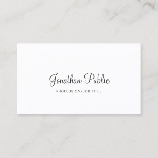 ホワエレガントイトデザインプモダンランプロフェッショナル 名刺 (正面)