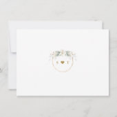 ホワエレガントイトバラ金ゴールド結婚ズ セーブザデート (裏面)