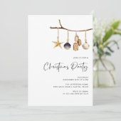 ホワエレガントイトファミリークリスマスパーティの招待状 招待状 (スタンド正面)