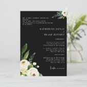 ホワエレガントイトフローラブラック&クリーム2会場 招待状 (スタンド正面)