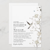 ホワエレガントイトフローラ庭園の結婚式 招待状 (正面/裏面)