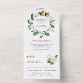 ホワエレガントイトフローラ結婚ズ オールインワン招待状 (内側)