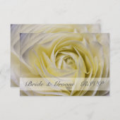 ホワエレガントイトフローラ結婚式RSVP 出欠カード (正面/裏面)