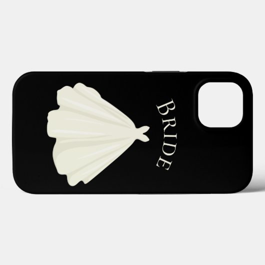 ホワエレガントイトブライドガウンタイポグラフィ結婚ズ Case-Mate iPhoneケース (裏面 (横))