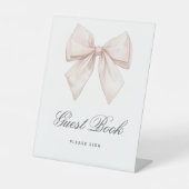 ホワエレガントイトボウゲストブックシャワーサイン 台座サイン (正面)