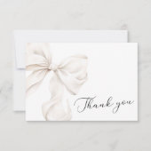 ホワエレガントイトボウブライダルシャワーサンキューカード サンキューカード (正面)
