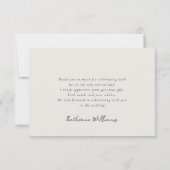 ホワエレガントイトボウブライダルシャワーサンキューカード サンキューカード (裏面)