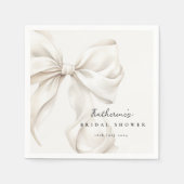 ホワエレガントイトボウブライダルシャワー スタンダードカクテルナプキン (正面)