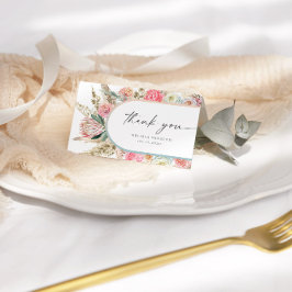 ホワエレガントイトボヘミアンフローラサンキューカード カード