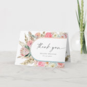 ホワエレガントイトボヘミアンフローラサンキューカード カード (正面)