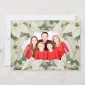 ホワエレガントイトポインセチア・ガーデンフラットフォトカード 招待状 (正面)