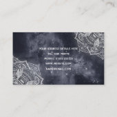 ホワエレガントイトマンダラグレイ星雲デザイン 名刺 (裏面)