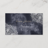 ホワエレガントイトマンダラグレイ星雲デザイン 名刺 (正面)