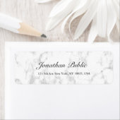 ホワエレガントイトマーブルスクリプトラグジュアリー差出人住所 ラベル (インサイチュ)