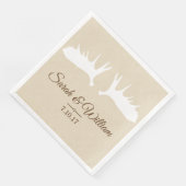 ホワエレガントイトムース〔雄ジカの〕枝角&トープ |パーソナライズされた | (コーナー)