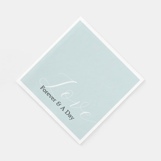 ホワエレガントイトラブアクアミント結婚ズ スタンダードランチョンナプキン (角)