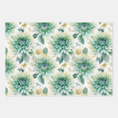 ホワエレガントイトラブアクアミント結婚ズ ラッピングペーパーシート (正面3)