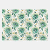 ホワエレガントイトラブアクアミント結婚ズ ラッピングペーパーシート (正面)