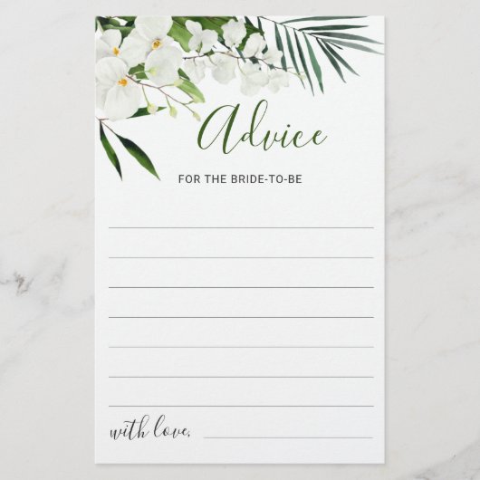 ホワエレガントイトランズボヘミアンブライダルアドバイスカード (正面)