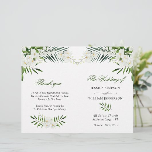 ホワエレガントイトランズボヘミアン結婚式 プログラム (スタンド正面)