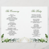 ホワエレガントイトランズボヘミアン結婚式 プログラム (裏面)