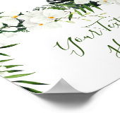 ホワエレガントイトランズボヘミフローラカスタムサイン ポスター (角)