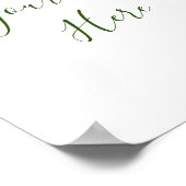 ホワエレガントイトランズボヘミフローラカスタムサイン ポスター (角)