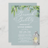 ホワエレガントイトランタン&リーフブライダルブランチ 招待状 (正面/裏面)