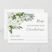 ホワエレガントイトランブライダルシャワーレシピカード ポストカード (正面/裏面)