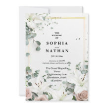 ホワエレガントイトリリー&ユーカリフローラズ結婚