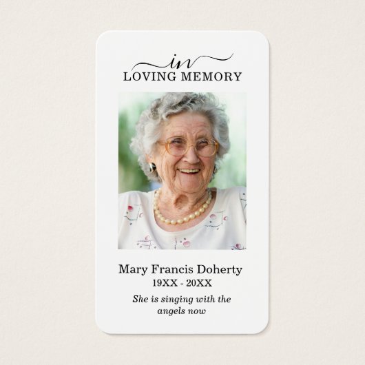 ホワエレガントイトローズフローラフォト祈りの言葉カード (正面)