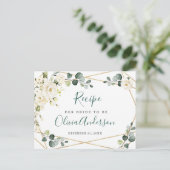 ホワエレガントイトローズブライダルシャワーレシピカード ポストカード (スタンド正面)