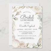 ホワエレガントイトローズブライダルルンチョン招待状 招待状 (正面)