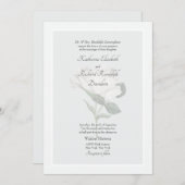 ホワエレガントイトローズワンヴェニュー結婚式招待状 招待状 (正面/裏面)
