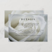 ホワエレガントイトローズ結婚ズゲスト詳細 エンクロージャーカード (正面/裏面)