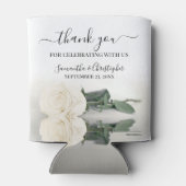 ホワエレガントイトローズ結婚ロマンチック 缶クーラー (裏面)