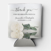 ホワエレガントイトローズ結婚ロマンチック 缶クーラー (正面)