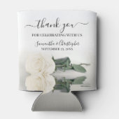 ホワエレガントイトローズ結婚ロマンチック 缶クーラー (裏面)