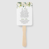 ホワエレガントイトローズ結婚式 プログラム ハンドファン (裏面)