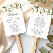 ホワエレガントイトローズ結婚式 プログラム ハンドファン