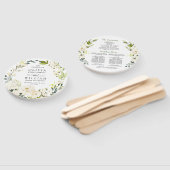 ホワエレガントイトローズ結婚式 プログラム ハンドファン (組立なし)