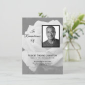 ホワエレガントイトローズ葬儀悔やみや弔慰 サンキューカード (スタンド正面)