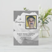 ホワエレガントイトローズ葬儀悔やみや弔慰 サンキューカード (スタンド正面)