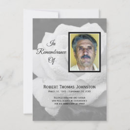 ホワエレガントイトローズ葬儀悔やみや弔慰 サンキューカード