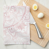 ホワエレガントイトローズ金ゴールドアイサンムーンマンダラ キッチンタオル (四つ折り)