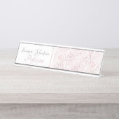 ホワエレガントイトローズ金ゴールドアイサンムーンマンダラ デスクネームプレート (正面)