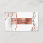 ホワエレガントイトローズ金ゴールドアガテラグジュアリー 名刺 (正面)