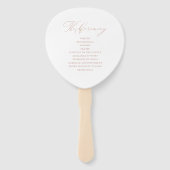 ホワエレガントイトローズ金ゴールドスクリプト結婚式 プログラム ハンドファン (裏面)