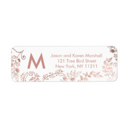 ホワエレガントイトローズ金ゴールドフローラ住所 シール